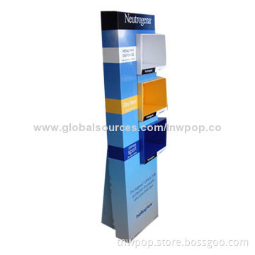 POP floor displays, stable and strong, suitable for cosmetic product such as Netrogena